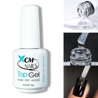 XGM NAILS Marque Privée Top Coat Sans Résidu Base Coat Vernis à Ongles Gel 15ml Manucure Esmalte Semi-Permanent Vernis Gel