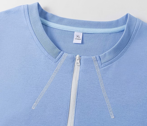 เสื้อยืดแขนยาวคอกลมผู้ชายแบบใหม่ มีซิปครึ่งตัว สวมใส่ง่าย สไตล์ลำลอง ทรงหลวม ราคาถูก - Product Image 4