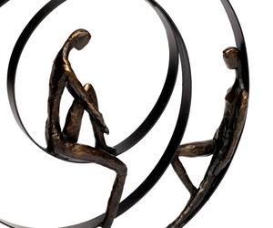 Sculpture Patience, figurine moderne abstraite en résine et métal, assise dans un cercle concentrique, pour décoration de table et de chambre à coucher. - Product Image 4