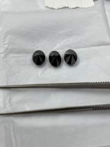 Diamant noir naturel chauffé, certifié, taille ovale facettée 7x9 8x10 mm, calibré, provenant d'Afrique, pour la fabrication de bijoux - Product Image 3