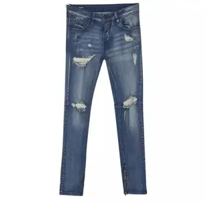 Dernier modèle de jean pour homme, taille personnalisée, design OEM, jean slim super skinny en denim avec votre propre logo, respirant - Product Image 5