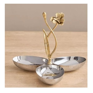 Service de plats multifonctionnels en acier inoxydable noir avec revêtement en poudre, bols décoratifs pour restaurants, fournisseur d'Inde - Product Image 2