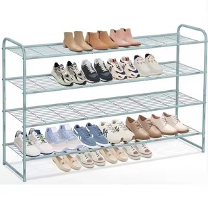 Luxury Gold Wrought Iron Shoe Rack Freestanding Metal Shoe Shelf Organizer For Entryway & Space Saving Home Storage Solution - Product Image 5