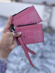 กระเป๋าคลัทช์ใส่เหรียญหนังใส่เหรียญสไตล์ตะวันตกพร้อมหนังวัว - Product Image 3