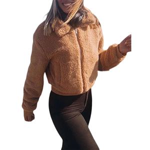 Chaqueta de Forro Polar Sherpa para Mujer, Diseño Personalizado OEM 2026, Ligera, Talla Grande, de Alta Calidad, con Cierre, para Invierno - Product Image 2