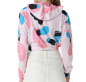 Hoodie court personnalisé pour femme, idéal pour l'été – Choix des clientes – Sweat à capuche pull-over pour femme - Product Image 4