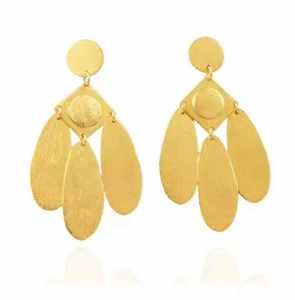 Nouvelles Boucles d'Oreilles Vintage en Laiton Poli, Modèle Bohème Long, Prix de Gros, Bijoux de Mode Élégants pour la Maison, les Mariages et les Fêtes - Product Image 2