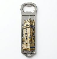 Abridor de Botellas de Cerveza 3D con Diseño de la Torre de Belem, de Hierro Niquelado con Esmalte Suave, para Recuerdos Turísticos