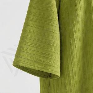 Bata tipo cárdigan de satén con mangas de poliéster y broche de hongo, chal musulmán, abaya modesta para invierno, verano, otoño y bodas - Product Image 5