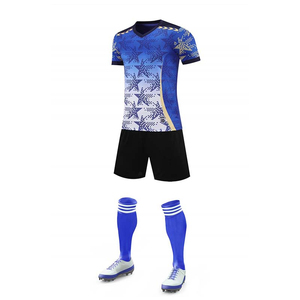 Maillot de football personnalisé pour hommes, sublimé, jaune et bleu marine, numéros d'équipe, short uni, respirant, séchage rapide, entraînement - Product Image 5