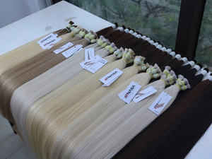 Prix de gros Extensions de cheveux en vrac 100% cheveux vietnamiens 1 paquet 100 grammes Couleurs foncées Super Double Drawn 28 pouces Droite - Product Image 5