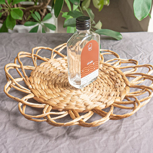 Mantel Individual de ratán Zig Zag tejido a mano, mantel de mesa de mimbre Natural, decoración de mesa de comedor duradera y elegante para uso en el hogar o restaurante - Product Image 6