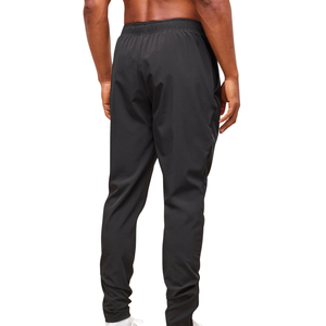 Pantalon de jogging tissé slim fit pour homme, noir, léger, extensible, pour la gym, l'entraînement et le sport - Product Image 4
