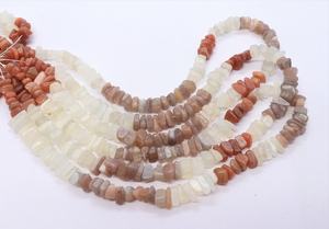 Perles de pierre de lune naturelle AAA, forme irrégulière, lisses, 6-6,5 mm, perles de pierre de lune en forme de nuget, 13 pouces, pour la fabrication de bijoux - Product Image 5