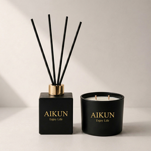 Difusor de Aroma AIKUN Minimalista de Vidrio OEM, Botella de Fragancia de Larga Duración, Difusor de Varillas para Habitaciones de Hotel, Juego Personalizado al por Mayor - Product Image 5