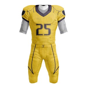 เสื้อฟุตบอลอเมริกันดีไซน์คลาสสิก ตัวอักษรปักแบบ Tackle Twill ชุดทีมแบบ Sublimated ผ้าโพลีเอสเตอร์ 100% ระบายอากาศได้ดี - Product Image 2