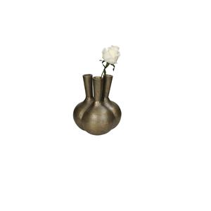 Jarrón de Metal Estilo Hierro Fundido Bronce Vintage, Jarrón de Múltiples Cuellos, Hecho a Mano, Decorativo Industrial, para Diseño Minimalista - Product Image 1