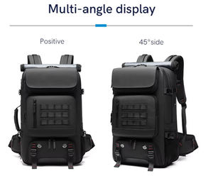 Water Resistant Tactical Travel <b>Backpack</b> Roll Top Compression Straps <b>Multi</b> <b>Compartment</b> Outdoor Rucksack - Product Image 3