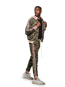 Ensemble de survêtement décontracté d'hiver pour hommes, respirant, avec logo personnalisé, taille élastique, 100 % polyester, pour l'entraînement sportif - Product Image 6