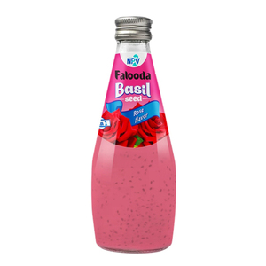 Proveedor mayorista de Vietnam Botella de vidrio de 290 ml Bebida de semilla de albahaca con sabor a fresa Etiqueta privada Muestra gratis Diseño gratis - Product Image 3