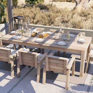 Garden Furniture <b>Dining</b> <b>Set</b> OEM/ODM Outdoor Furniture Rattan Aluminum Wood Patio Table <b>Chairs</b> Custom <b>Fabric</b> <b>4</b>/6/8 Seat - Product Image 5