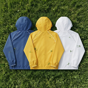 Vestes coupe-vent sportives à capuche, légères, imperméables, personnalisables avec logo, vente en gros, unisexe - Product Image 2