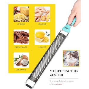 Rallador de Limón Manual de Acero Inoxidable para Cocina, Rallador de Queso Parmesano para Jengibre, Chocolate, Coco, Lima y Nuez Moscada - Product Image 1