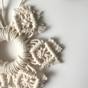 Assortiment de ornements de noël en macramé, chaîne à suspendre pour sapin de noël, fournitures de décoration, ornements faits à la main - Product Image 5