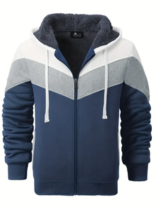 Sudadera con capucha y cremallera en contraste de color para hombre a la moda |   Sudadera de Felpa de Algodón Premium, Personalizada OEM, Fábrica de Bangladesh, Venta al Por Mayor, Ropa Urbana - Product Image 3