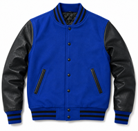 Jaket Varsity Musim Dingin Pria Xlise International Custom OEM Bordir Wol Kulit Patch Chenille Depan Tahan Angin Bernapas