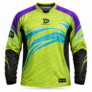 Camisetas Personalizadas para Airsoft y Paintball, Color Verde Lima, con Logotipo en Goma, para Torneos, 100% Poliéster, Económicas - Product Image 2