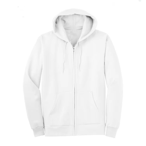 Sudadera con Capucha y Cremallera Negra Lisa con Diseño de Logotipo Personalizado Impreso, Disponible para Pedidos al por Mayor - Product Image 3