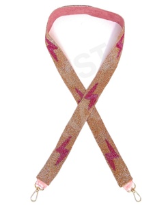 Sangles de sac en perles de rocaille en or blanc personnalisées Accessoires de mode avec forme et design personnalisés Sangle de sac à main en perles - Product Image 1