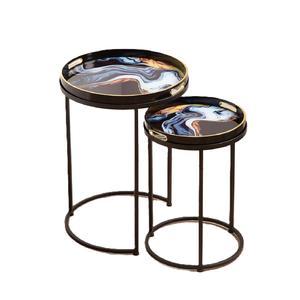 New Arrival Enamel Finish Excellent Quality Metal Made Black Color Powder Coated Luxury <b>Nesting</b> <b>Tables</b> In Lowest Price - Product Image 2