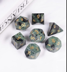 High quality stone <b>dice</b> Crystal Kambaba jasper natural crystal reiki healing gemstones Engraved custom <b>dice</b> <b>set</b> Vikings crystal - Product Image 6
