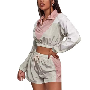 <b>Women's</b> New Fashion Two-Piece <b>Shorts</b> Set Windbreaker Zip-Up Hooded Jacket with Track <b>Suit</b> <b>Short</b> Sets for <b>Women</b> - Product Image 3