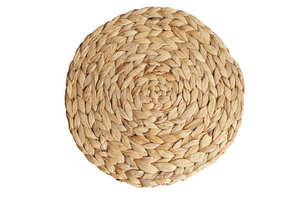 Mantel Individual Redondo Trenzado de Jacinto de Agua, Estilo Bohemio, Ecológico, Reutilizable, 30cm, Resistente al Calor, Alto Aislamiento, Personalizado OEM, Económico - Product Image 5