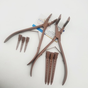 Hair Extension Tools Kit With 2 Hole Plier <b>Crochet</b> Tape in Plier & Clips <b>Set</b> - Product Image 1