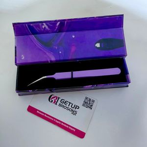 GETUP BROSONS IMPEX Purple Nouvelles Pinces à Cils Longues en Acier Inoxydable pour Isolation, Outil de Précision, Emballage Boîte - Product Image 2