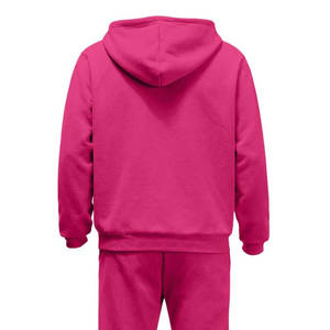 Combinaison de jogging rose unie pour homme personnalisée |   Ensemble sweat à capuche et jogging en polaire |   Survêtement streetwear |   Vêtements en gros - Product Image 6