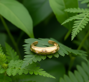 Bague pour femme en argent sterling 925 plaqué or, ajustable, avec étoiles classiques serties en clos et zircone cubique blanche - Product Image 3