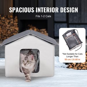 Pensilina grigia pieghevole per gatti riscaldata con comodo Pad riscaldato per il tuo amico peloso - Product Image 6