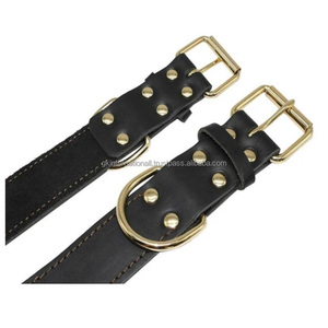 Manufacturer Wholesale Custom Logo Adjustable Leather Dog Collar - Product Image 1