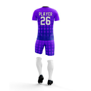 Conjunto de Camiseta y Pantalones Cortos de Fútbol Personalizados Unisex de Talla Grande, Ropa de Verano 100% Poliéster, Absorbente de Humedad, Transpirable, Antibacteriano, de Secado Rápido - Product Image 6