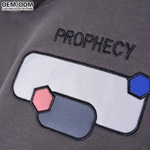 Sweat à capuche oversize de haute qualité 310g, design épaules tombantes, brodé, en molleton 100% coton pour manches, unisexe - Product Image 2