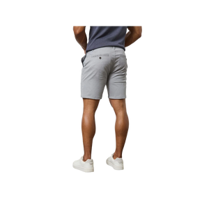 Shorts Bermuda en coton uni pour homme avec poches, respirants, style décontracté, taille mi-haute, fermeture élastique, gris - Product Image 4