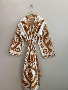Indian Ethnic Suzani Embroidered Handmade Women Jacket Long <b>Duster</b> Kimono Robe - Product Image 5