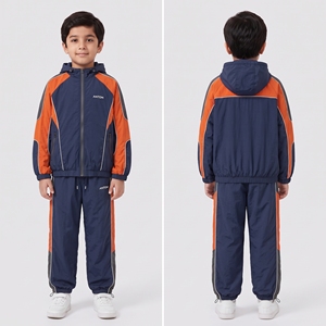 ผู้จัดจำหน่ายขายส่งเสื้อแจ็คเก็ตเด็กชายแบบซิปเต็มตัว แห้งเร็ว ผลิตจากโพลีเอสเตอร์ ลายทาง ชุดกีฬา - Product Image 5