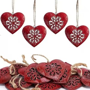 Vintage Finish Metal Heart Christmas <b>Tree</b> <b>Ornament</b> Holiday Hanging Decor for Home Styling - Product Image 6