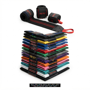 Heavy Duty Adjustable Custom Logo Wrist Wraps for Weightlifting Cross Training Gym Support Strength Training Fitness <b>Straps</b> - Product Image 1